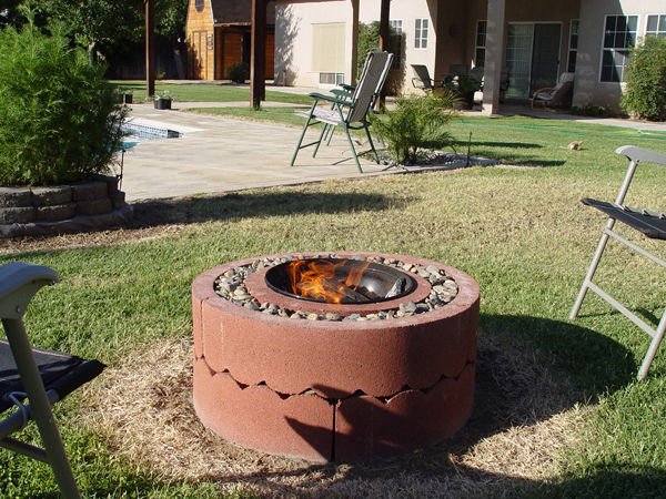 Concrete Tree Ring Fire Pit