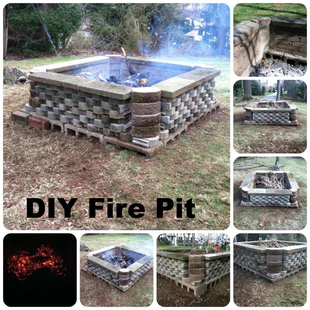 Large Cinder and Stone Fire Pit