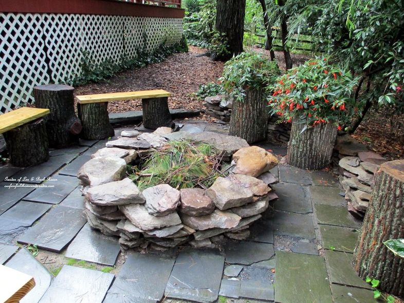 Overlaid Stone Fire Pit