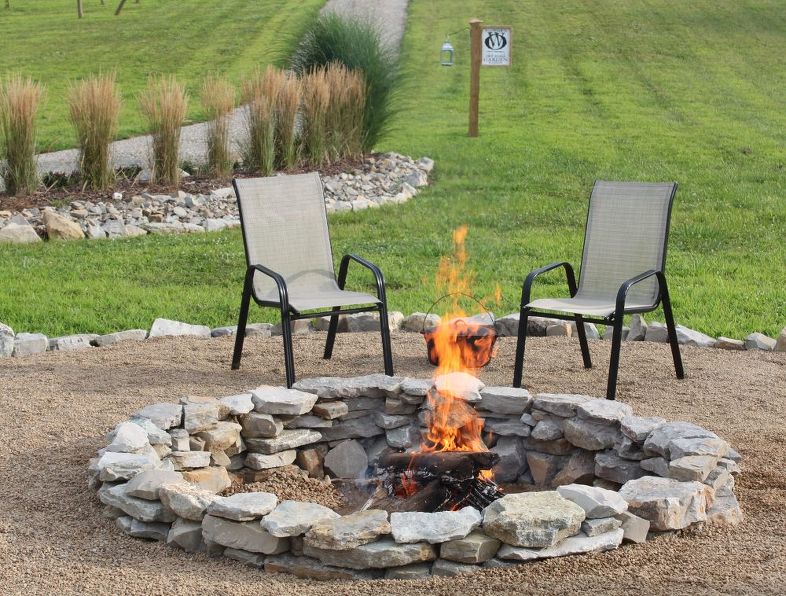 Stacked Stone Fire Pit