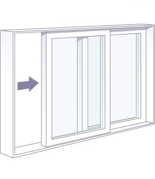 Horizontal Slider Window for Sliding Window AC