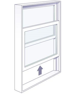 Vertical Slider Window for Sliding Window AC